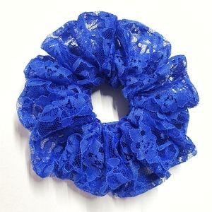 8 for $15 * Large Royal Blue Lace Scrunchie